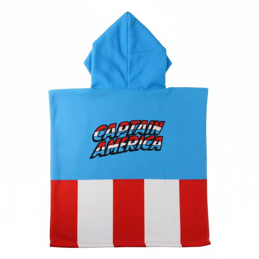 Toalla poncho de microfibra de Capitán América Marvel