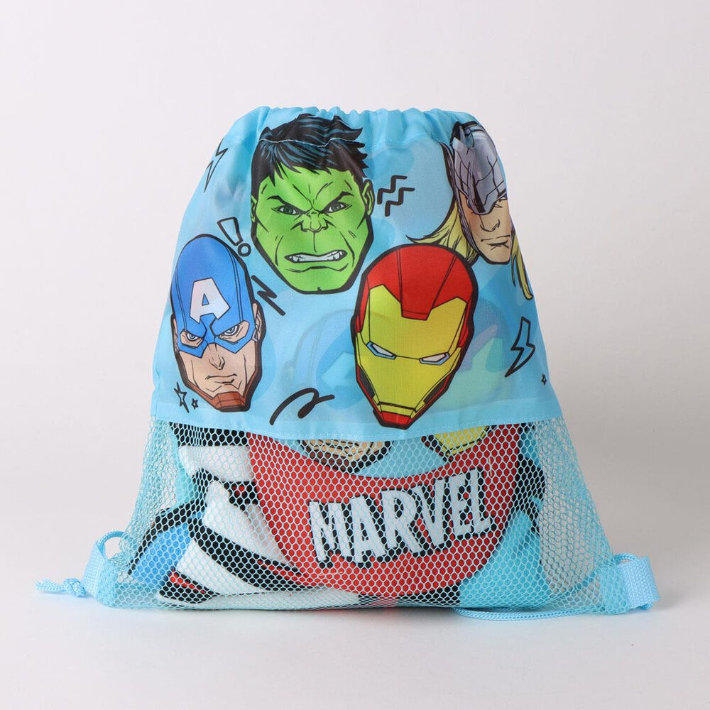 Conjunto de toalha + saco + chapéu Avengers Marvel
