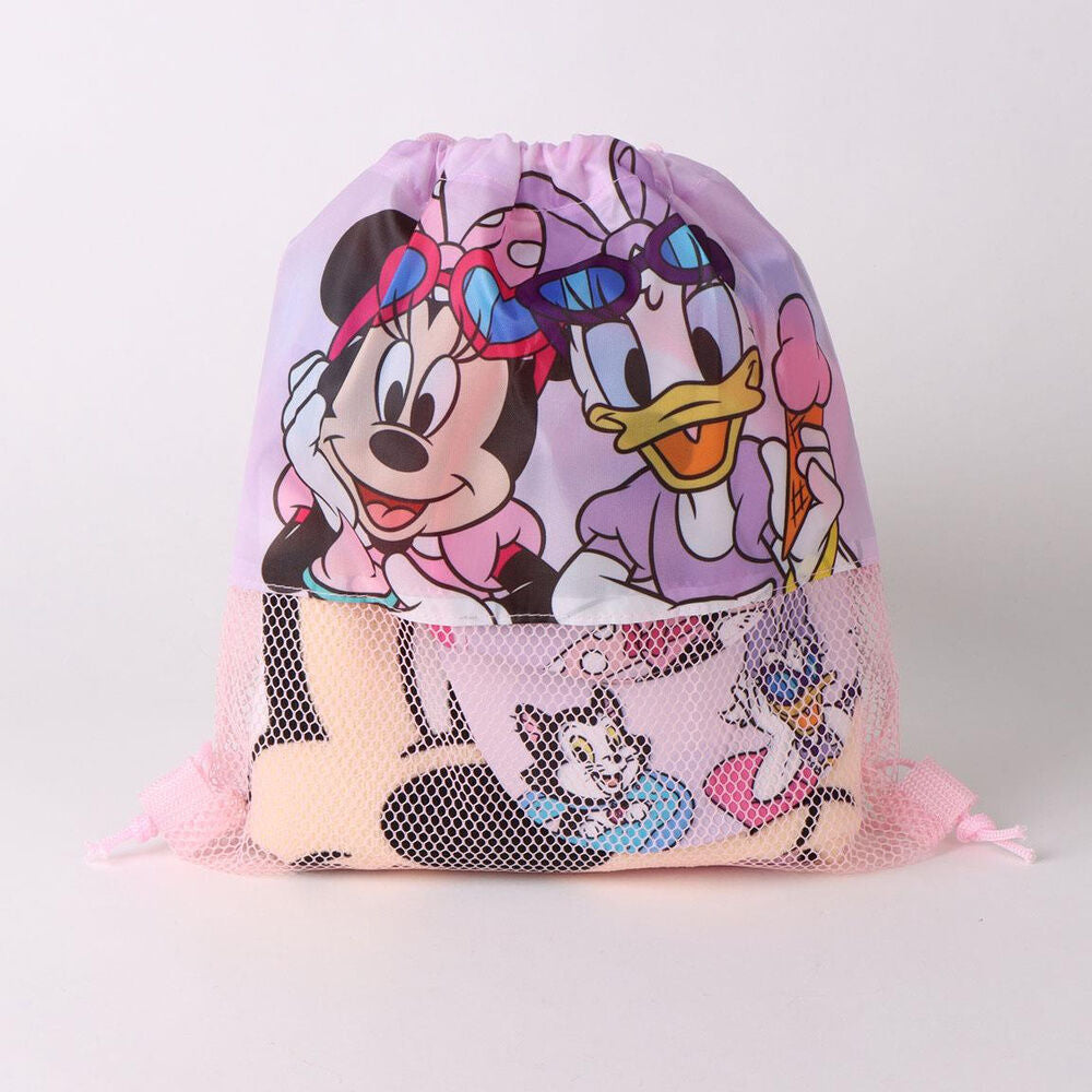 Set of Minnie Disney towel + bag + hat