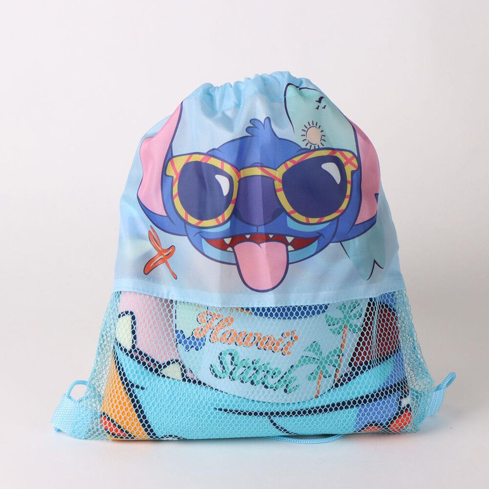 Conjunto de toalha + saco + chapéu Stitch Disney