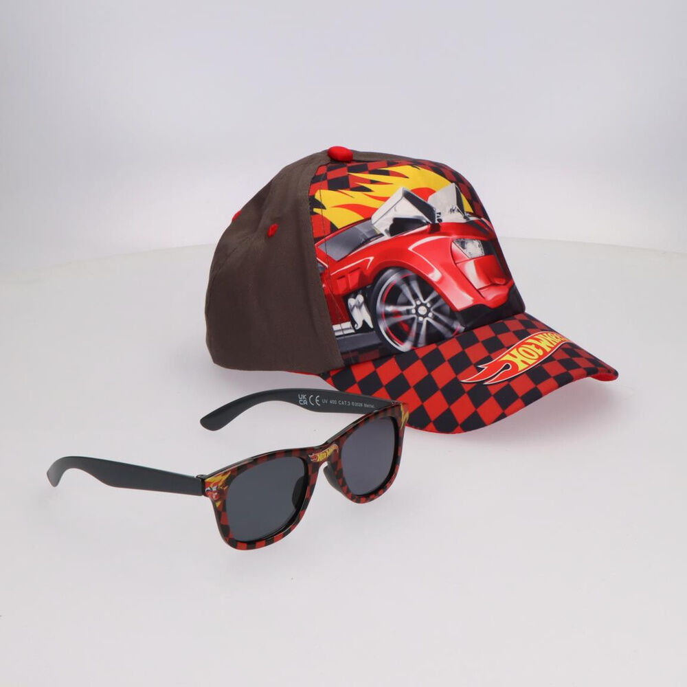 Chapéu + óculos de sol Hot Wheels