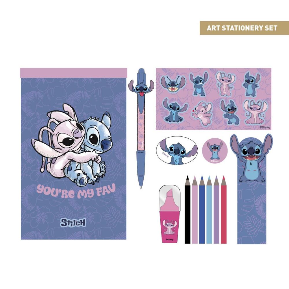 Conjunto papelaria Stitch Disney