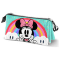 Estojo triplo Rainbow Minnie Disney