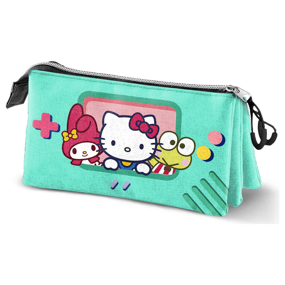 Triple pencil case Videogame Hello Kitty and Friends