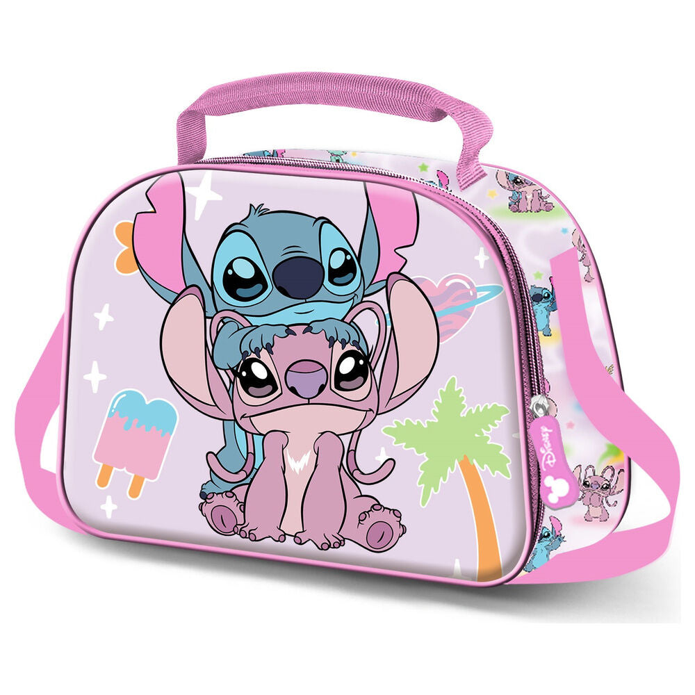Lancheira 3D Couple Angel & Stitch Disney