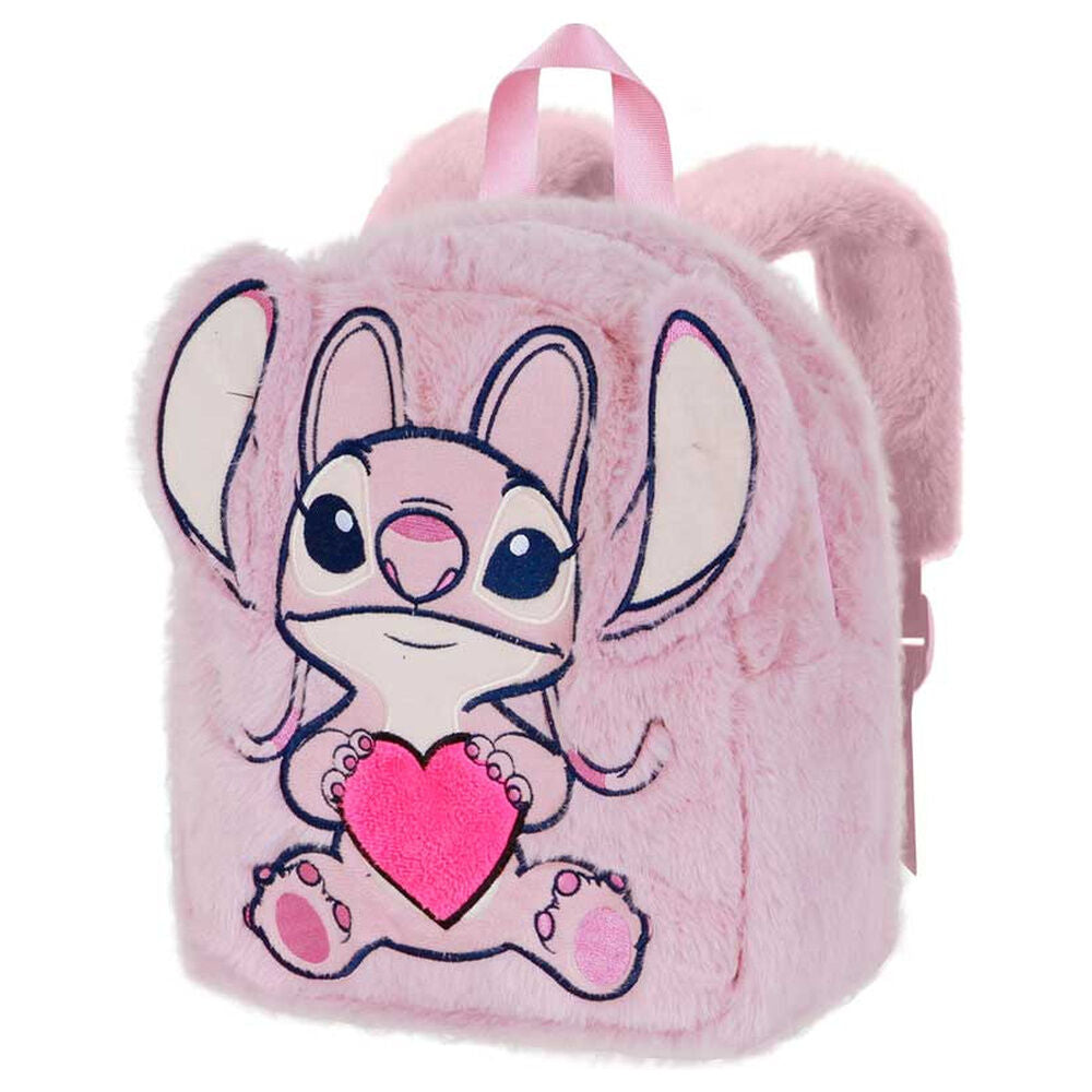 Mochila de peluche com coração Angel Stitch Disney