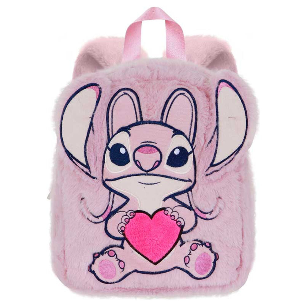 Mochila de peluche com coração Angel Stitch Disney