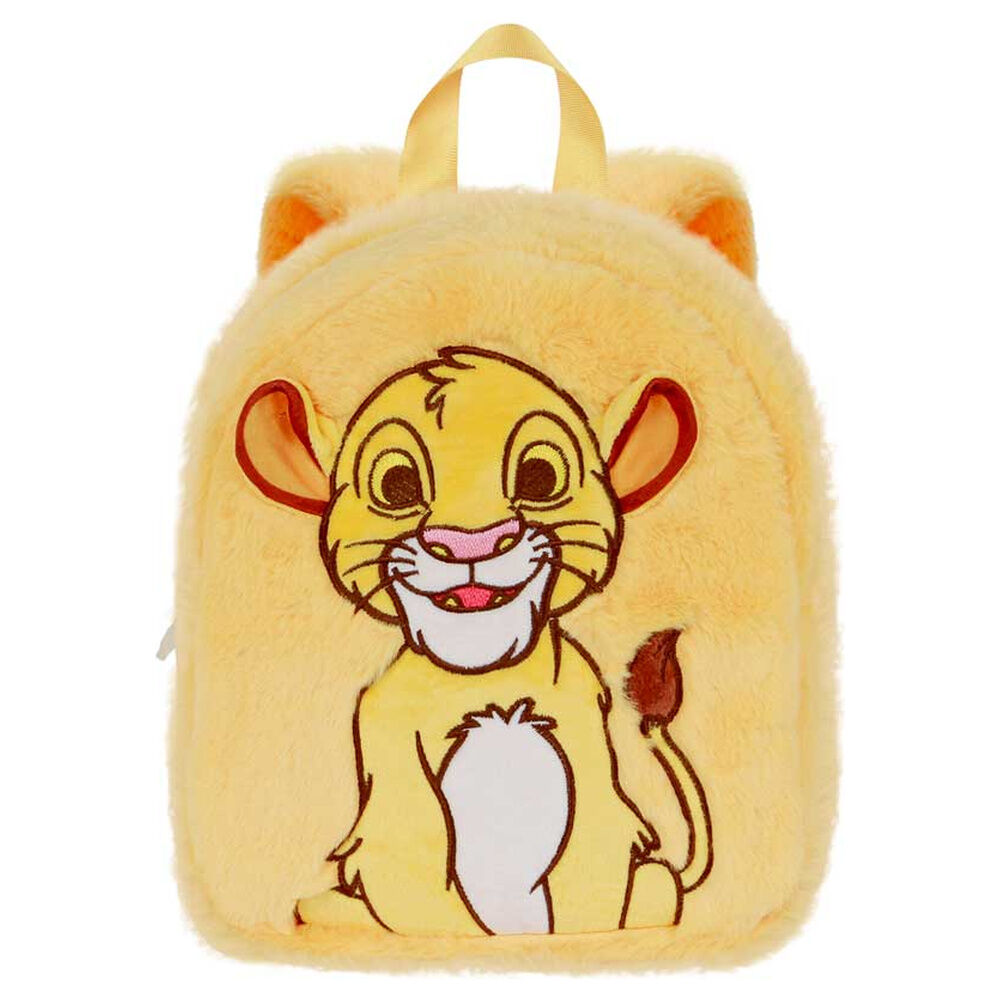Mochila de peluche do Simba, do filme O Rei Leão da Disney.