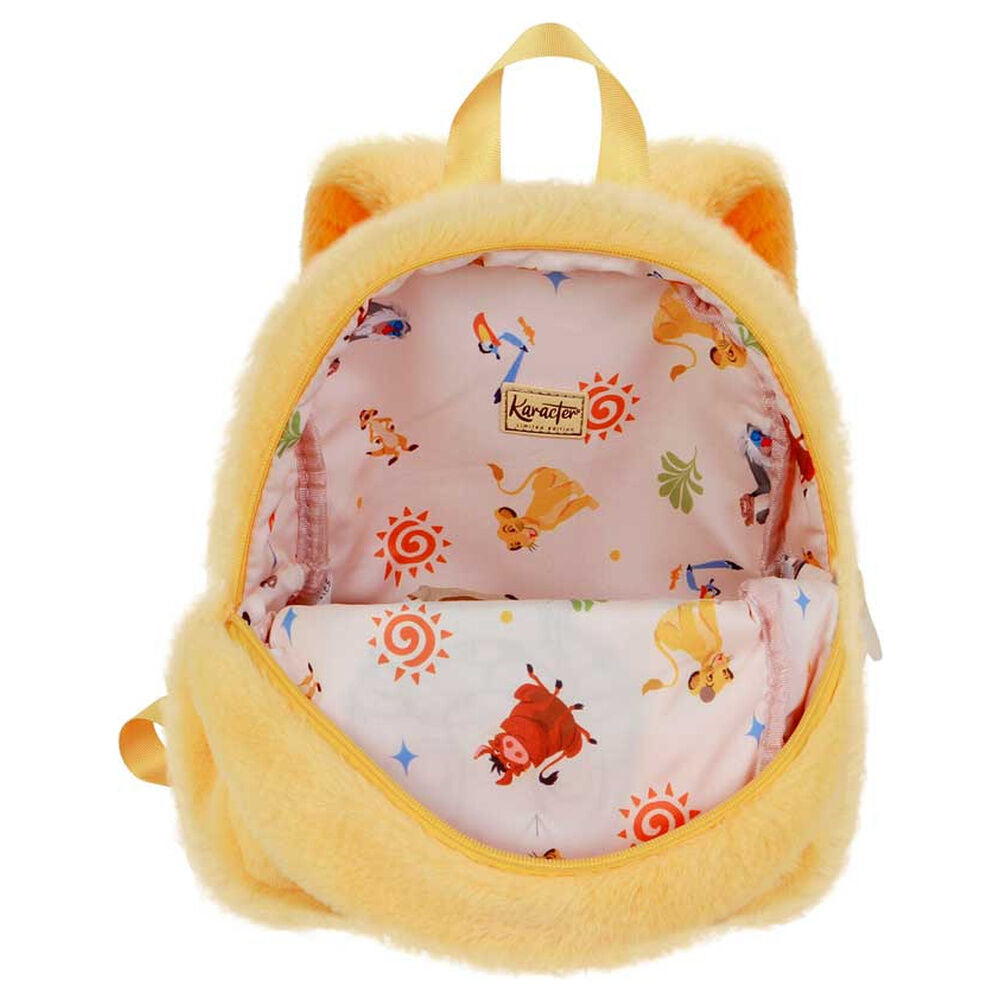 Mochila de peluche do Simba, do filme O Rei Leão da Disney.