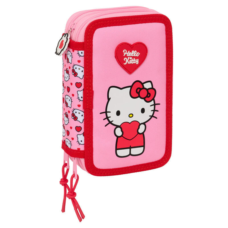 Triple pencil case Hello Kitty 37 pieces