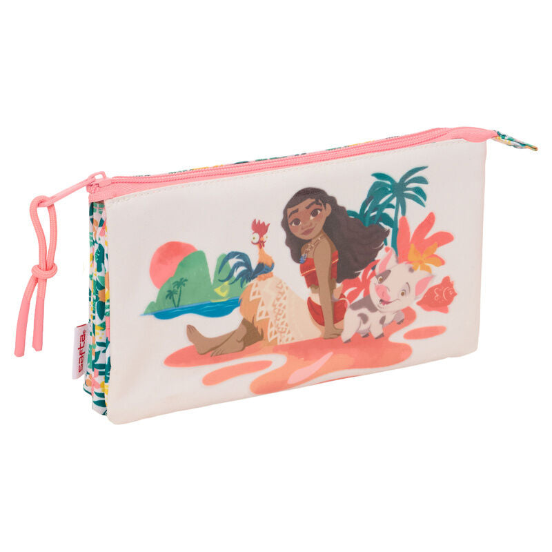 Estojo triplo Vaiana Moana Disney