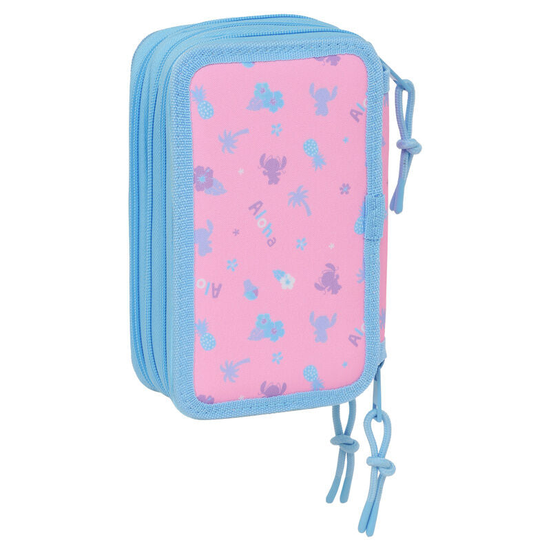 Estojo triplo Bright Stitch Disney com 37 peças