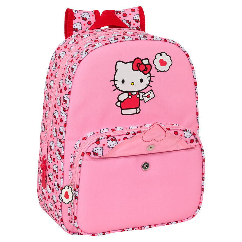 Mochila Hello Kitty 34cm adaptável