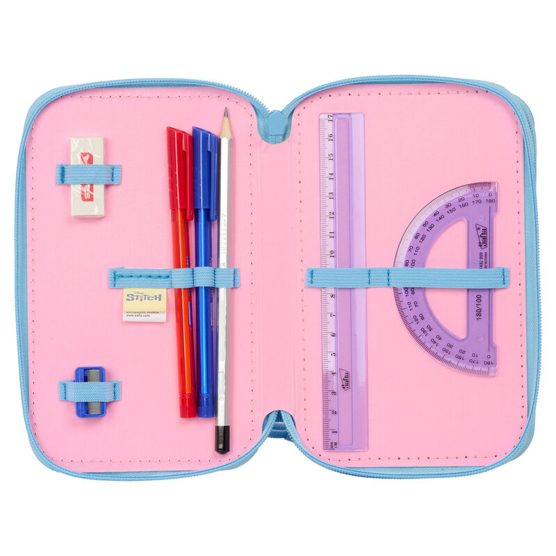 Estojo triplo Bright Stitch Disney com 37 peças