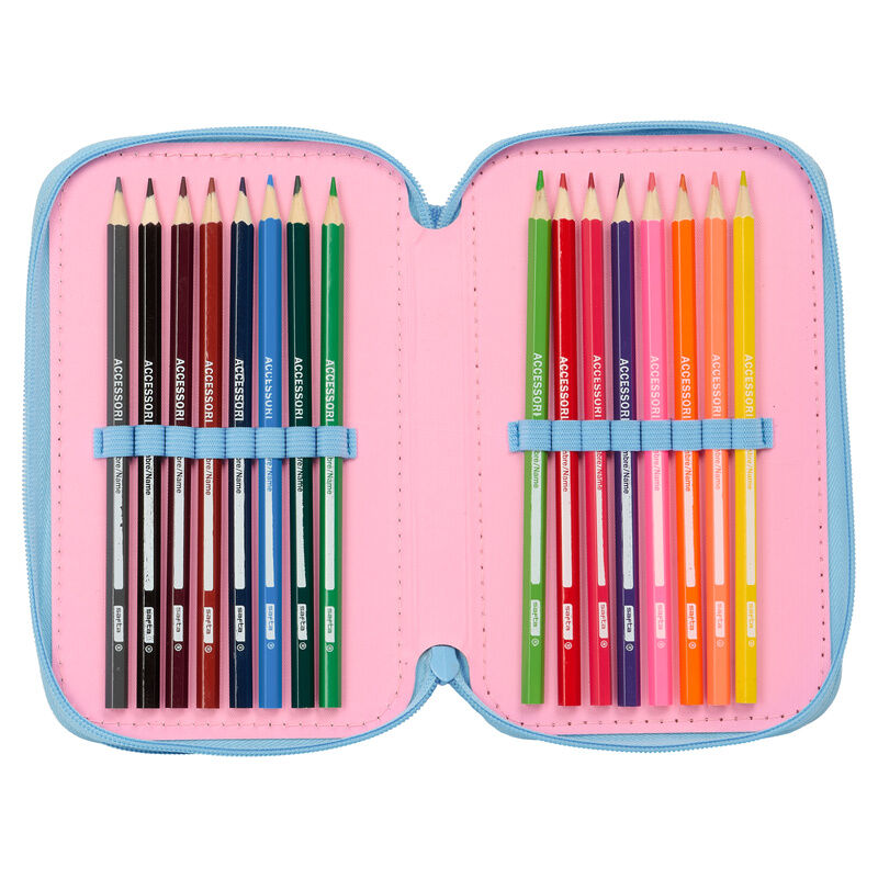 Estojo triplo Bright Stitch Disney com 37 peças