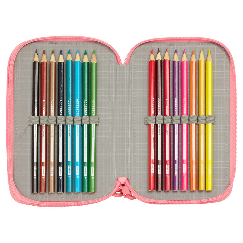 Estojo triplo Vaiana Moana Disney 37 peças