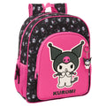 Mochila Kuromi Hello Kitty ajustável até 38 cm