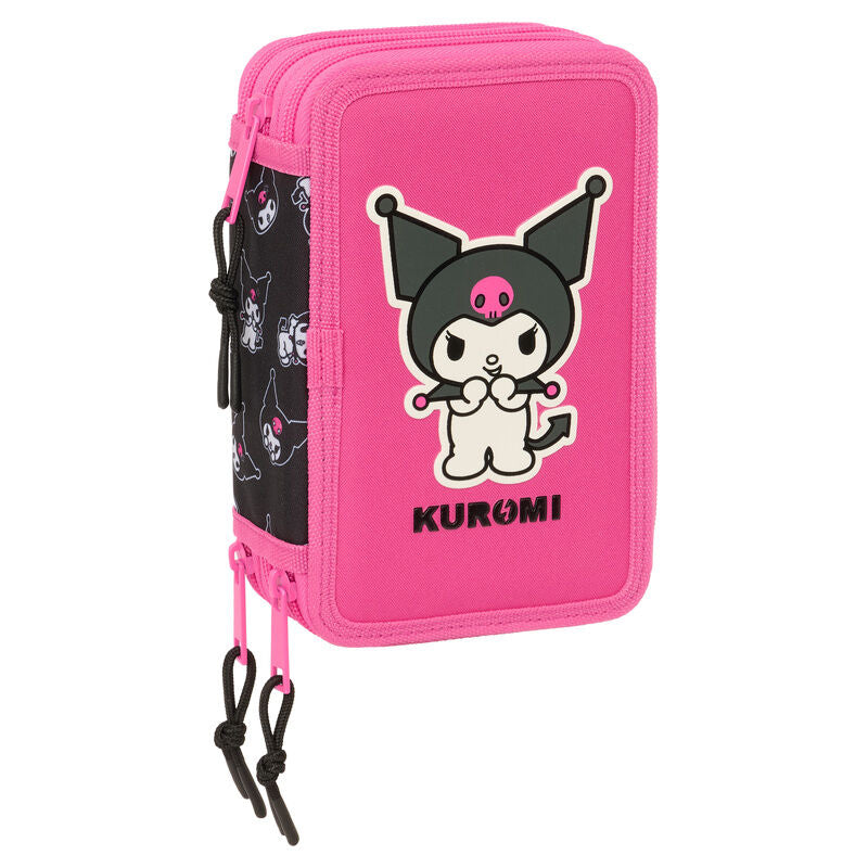 Kuromi Hello Kitty Triple Pencil Case 37 pieces