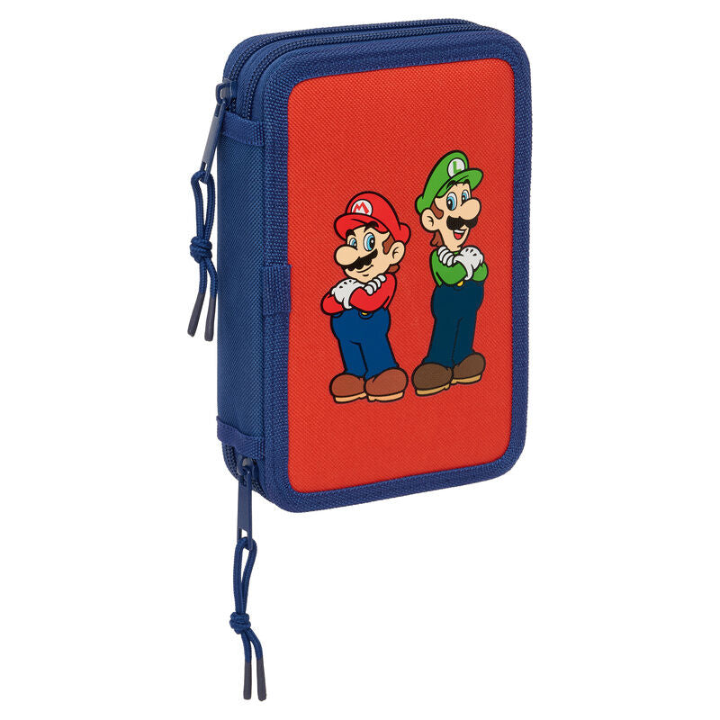 Estuche doble para lápices de Mamma Mia Super Mario Bros con 29 piezas.