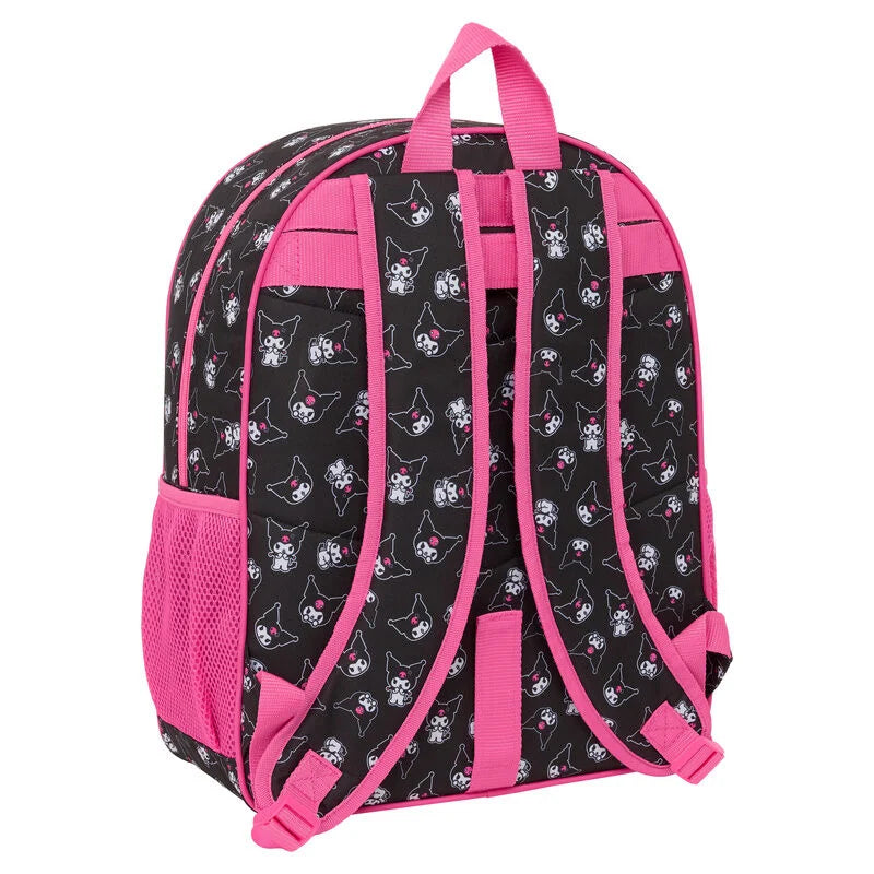 Mochila Kuromi Hello Kitty adaptável 42cm