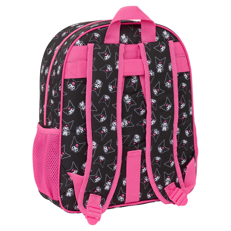 Mochila Kuromi Hello Kitty ajustável até 38 cm