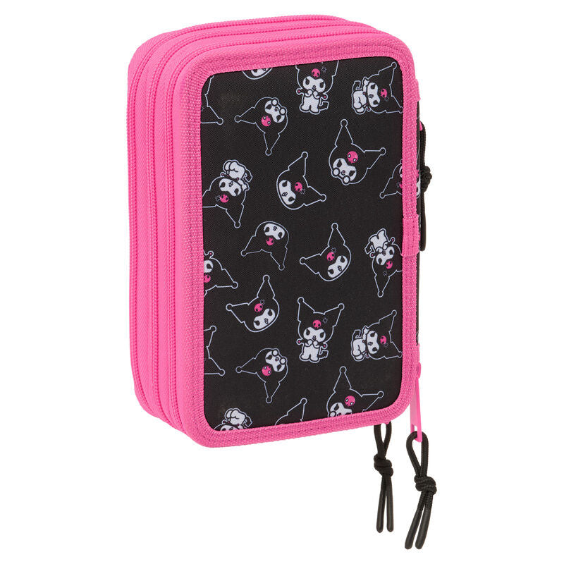 Estojo triplo Kuromi Hello Kitty 37 peças