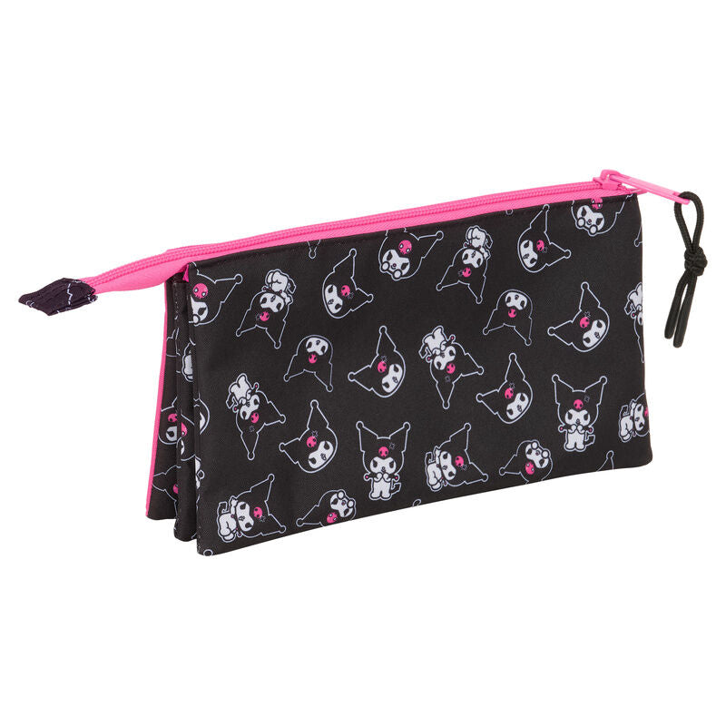 Triple pencil case Kuromi Hello Kitty