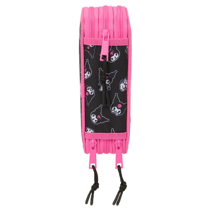 Estojo triplo Kuromi Hello Kitty 37 peças