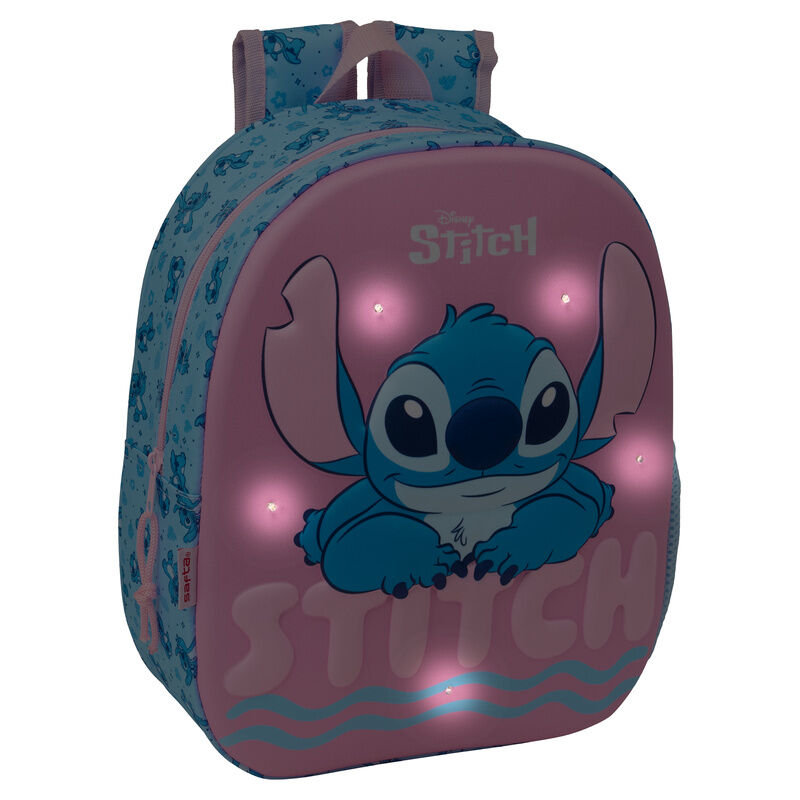 Mochila Disney Stitch con LED 3D de 33 cm