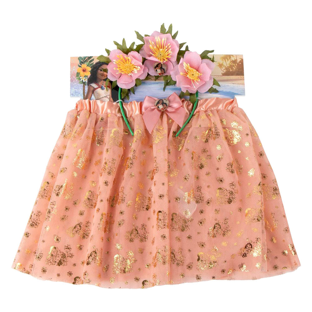 Conjunto tiara + tutu Moana Disney