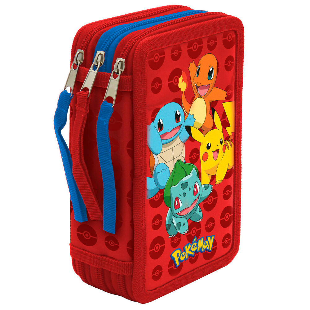 Estojo triplo Pokemon 39 peças