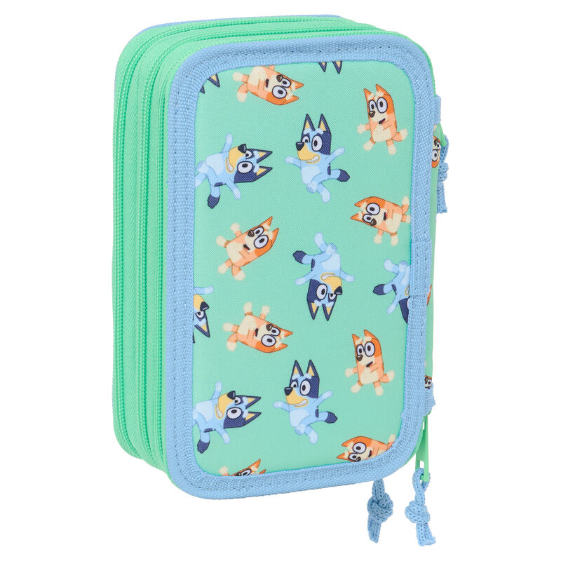 Estojo triplo Sisters Bluey com 37 peças