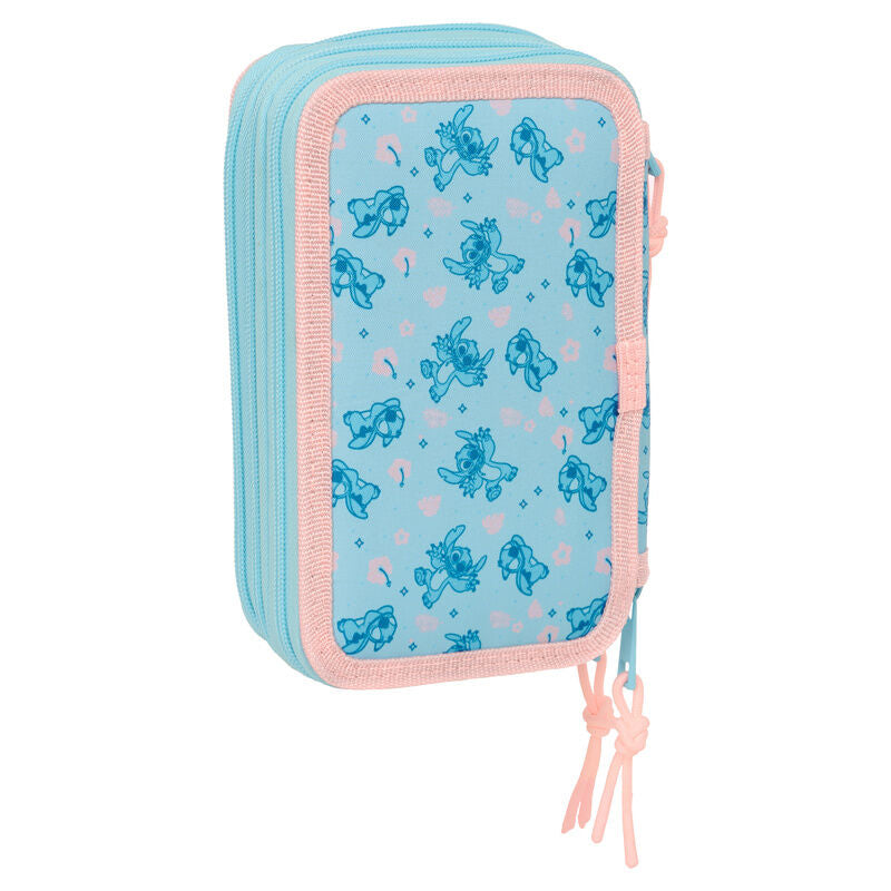 Estuche triple de lápices Disney Ohana Stitch con 37 piezas