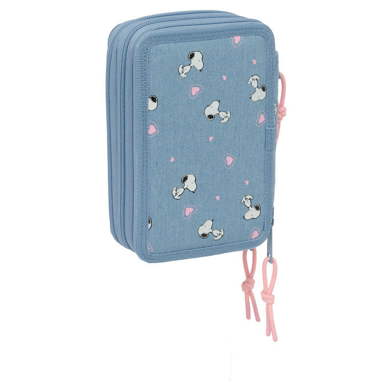 Estojo triplo Snoopy Peanuts 37 peças