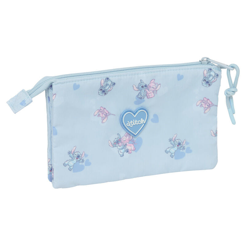 Estuche triple de lápices Stitch Disney