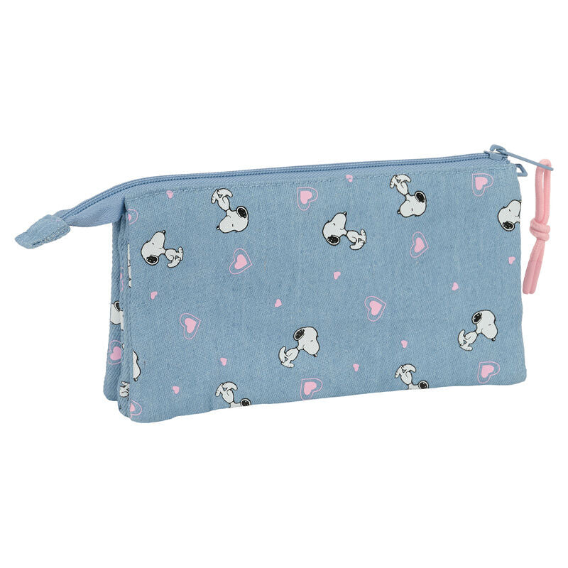 Estojo triplo Snoopy Peanuts