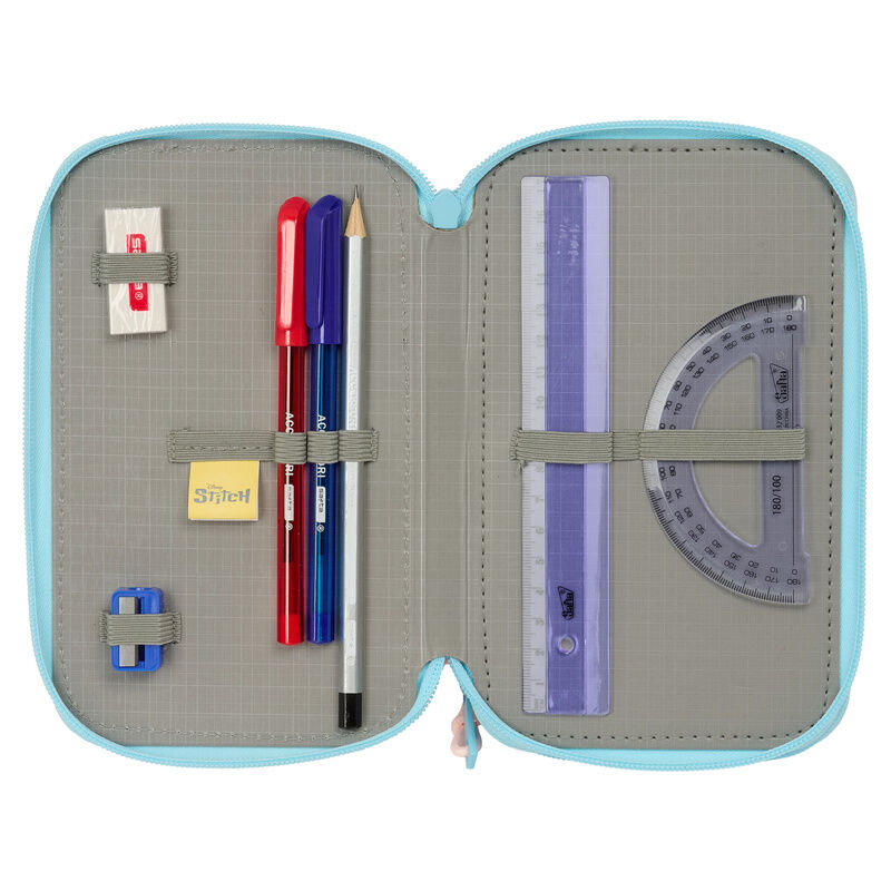 Estuche triple de lápices Disney Ohana Stitch con 37 piezas