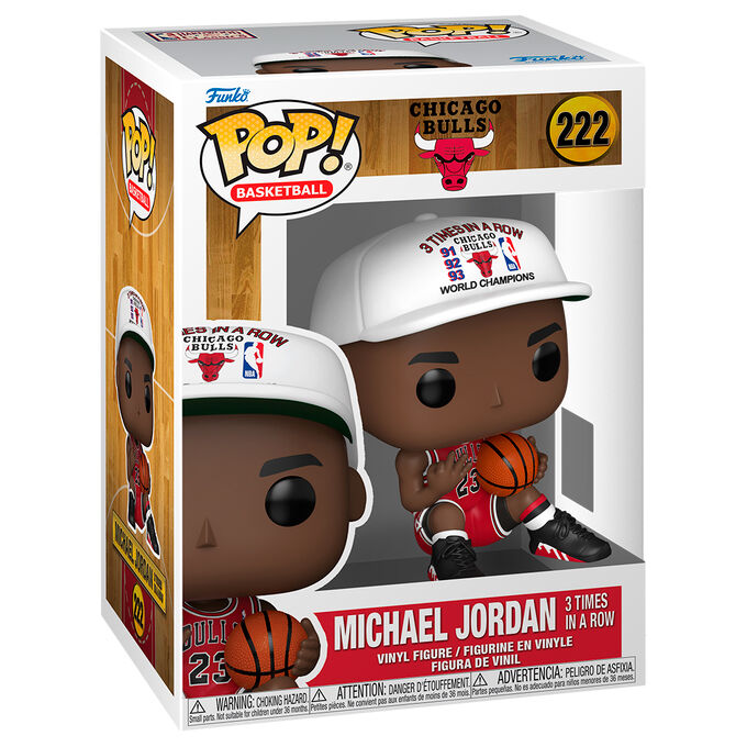Figura POP NBA Chicago Bulls Michael Jordan 3 veces seguidas