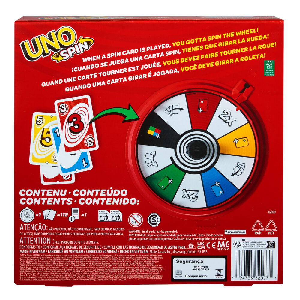 Jogo de Cartas UNO Spin