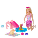 Boneca Piscina Cachorrinhos Barbie
