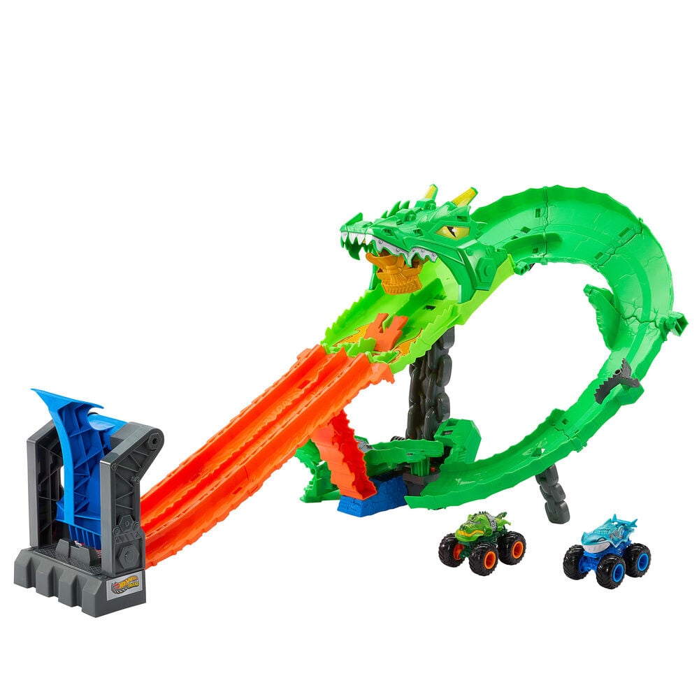 Pista Dragon Destruction Monster Trucks Hot Wheels