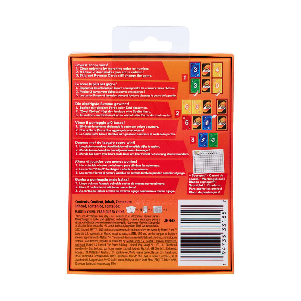 Jogo de Cartas UNO Zero