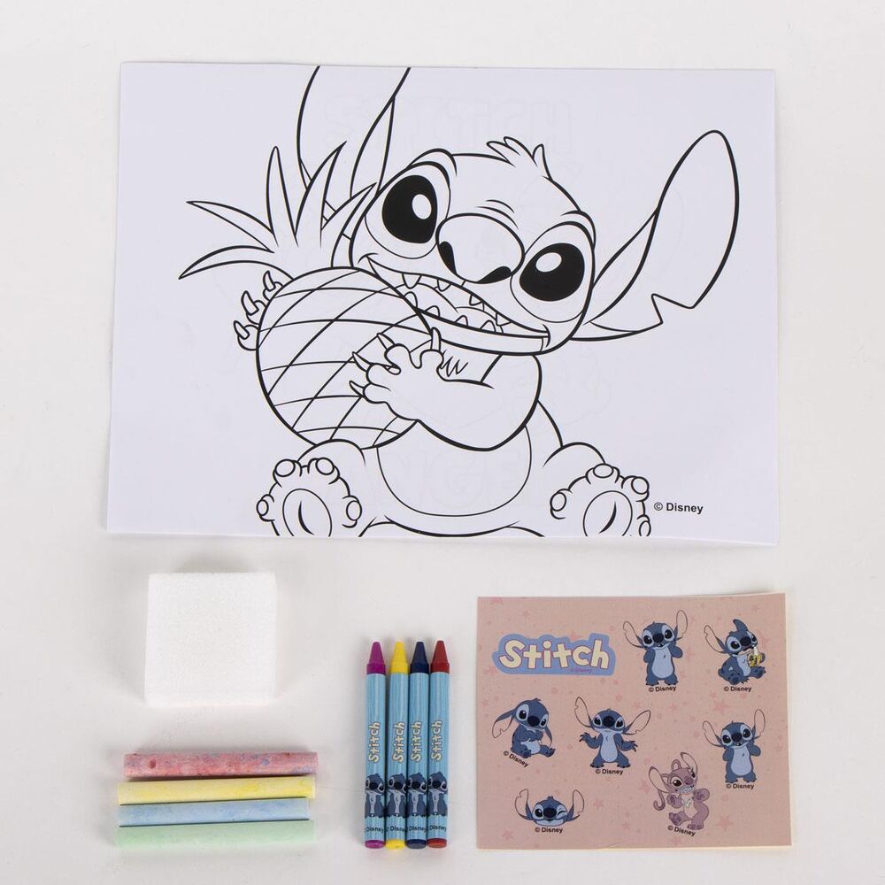 Conjunto de papelaria portátil Stitch Disney