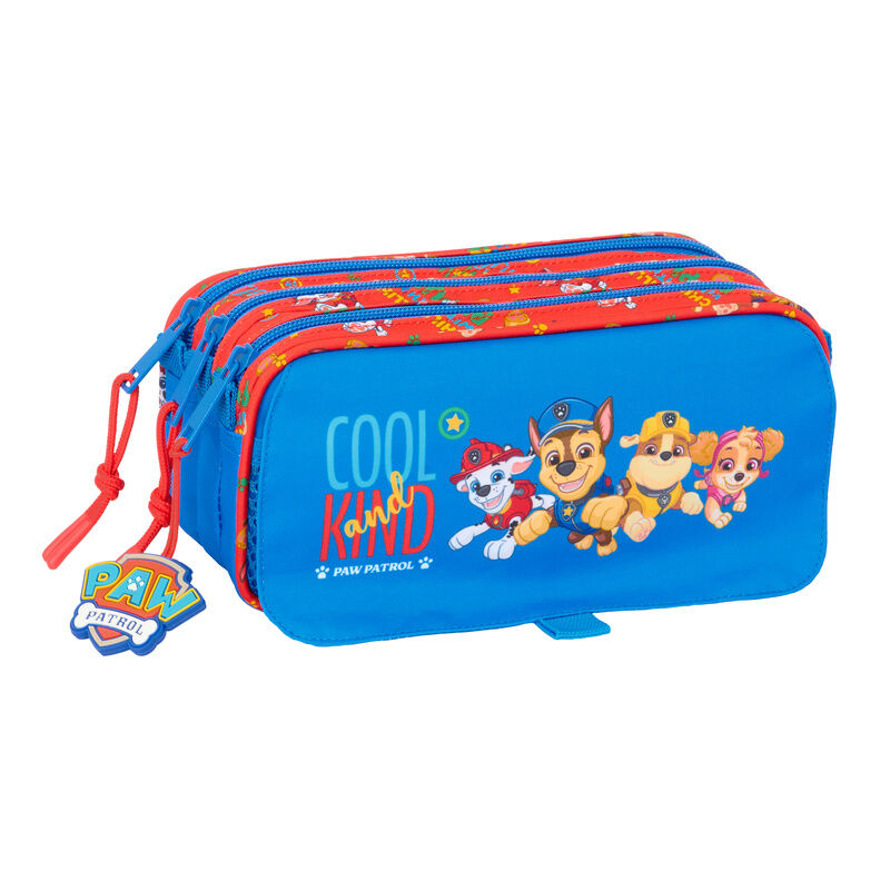 Super cool Paw Patrol triple pencil case