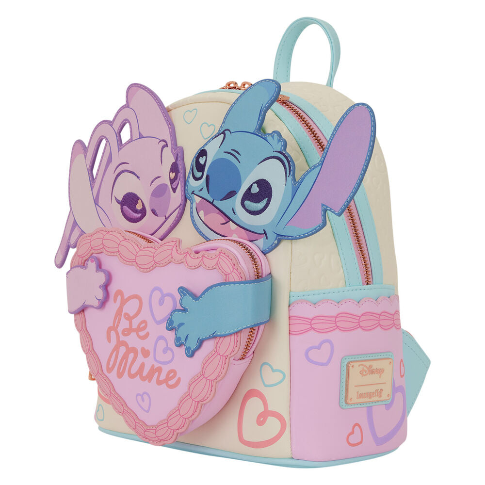 Mochila Be Mine Angel & Stitch Disney Loungefly