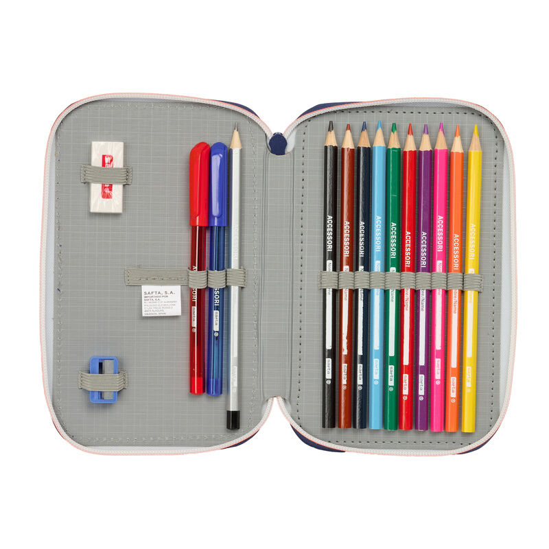 Estuche para lápices 2 equipos 25/26 F.C. Barcelona doble 29 piezas