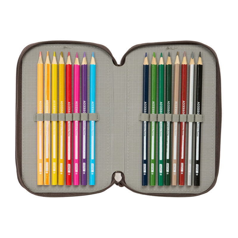 Estojo triplo Jurassic World 37 peças