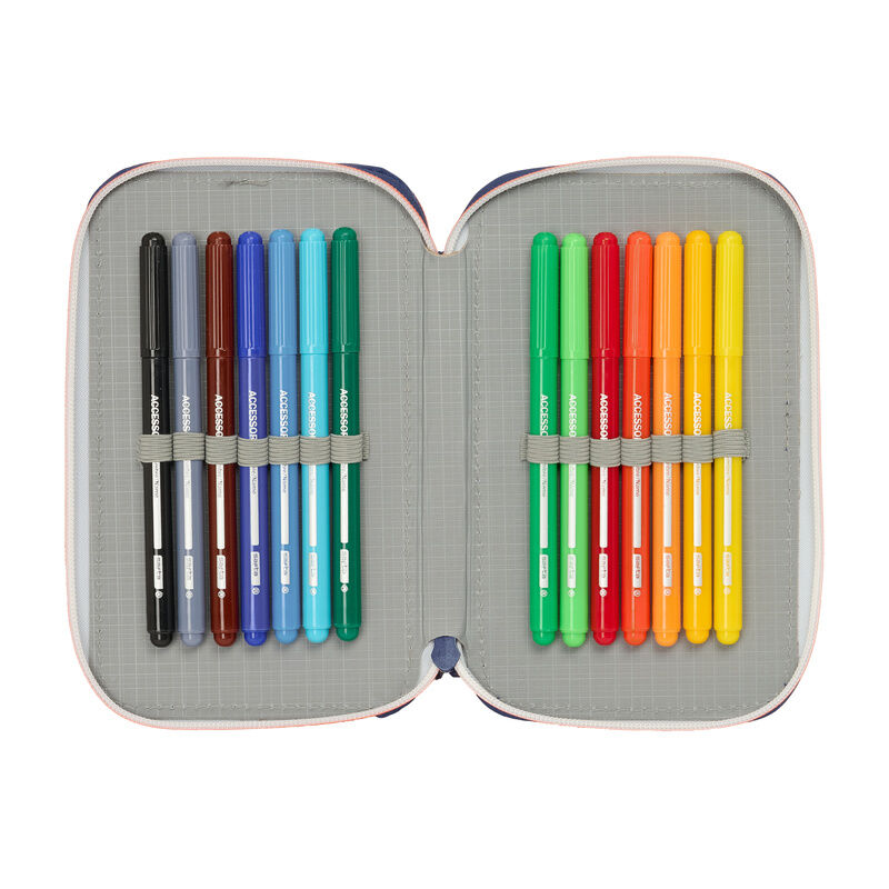 Estuche para lápices 2 equipos 25/26 F.C. Barcelona doble 29 piezas