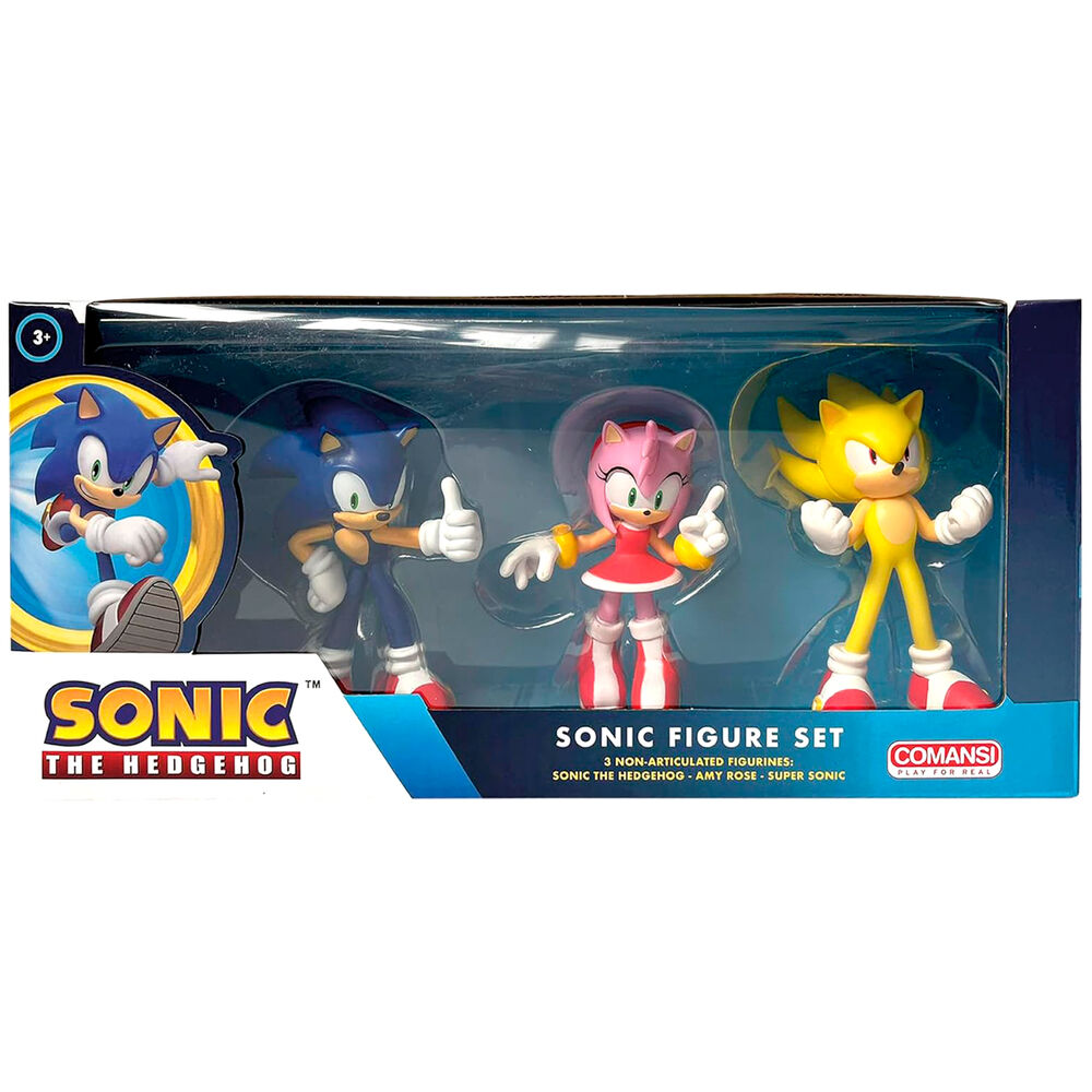 Conjunto 3 figuras Sonic the Hedgehog