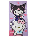 Toalha Kuromi Hello Kitty microfibra